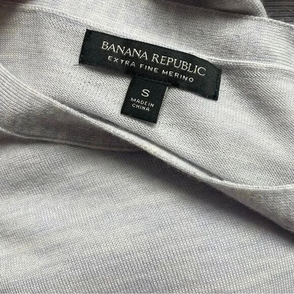 Banana Republic Extra Fine Merino Wool Crewneck Sweater. Womens Small. Blue grey - Picture 8 of 8